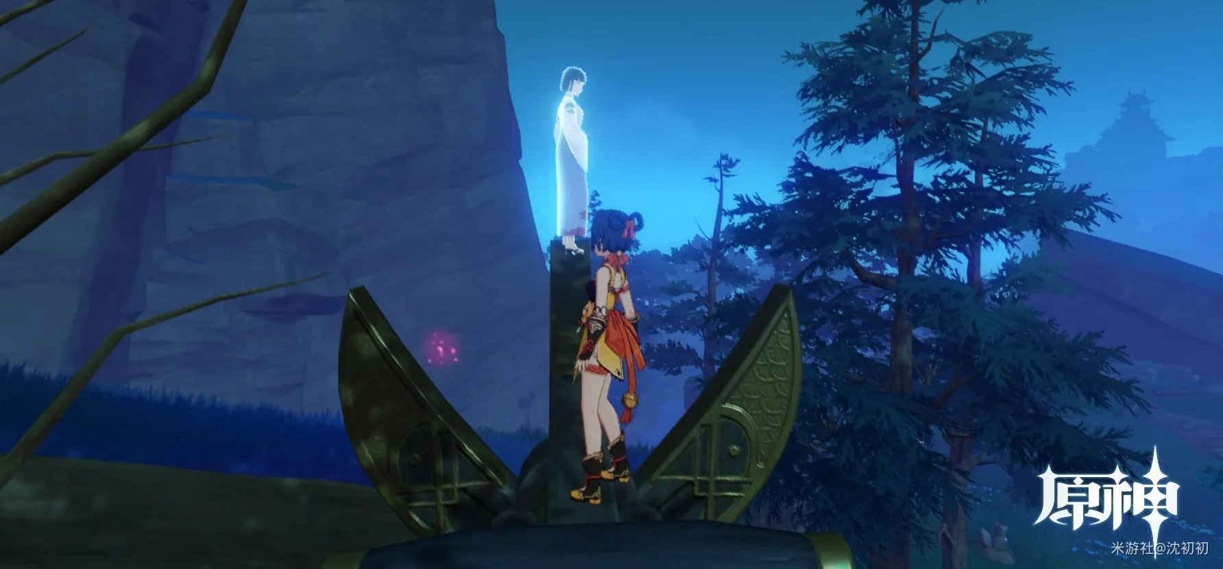 原神荒废神社人影解谜顺序