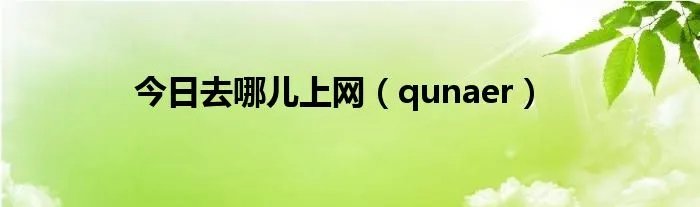 今日去哪儿上网（qunaer）