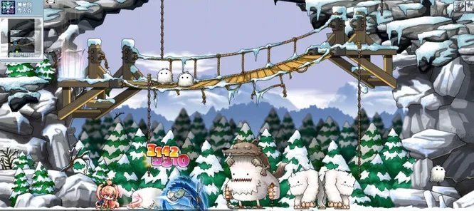 冒险岛驮狼雪人在哪打？