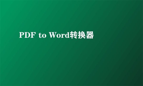 PDF to Word转换器