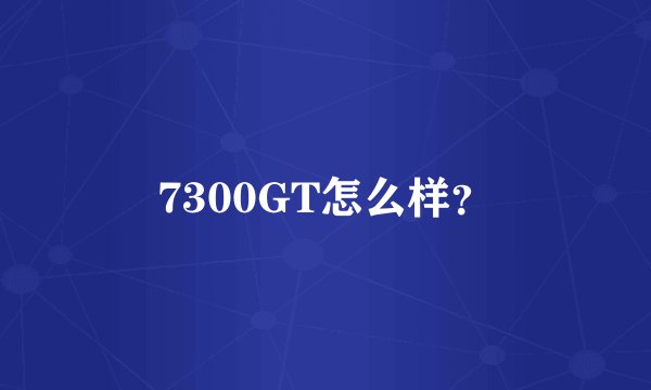 7300GT怎么样？