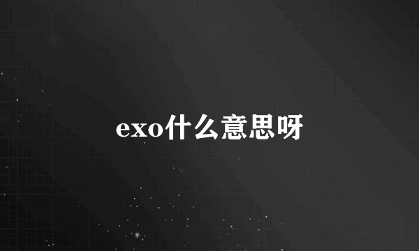 exo什么意思呀