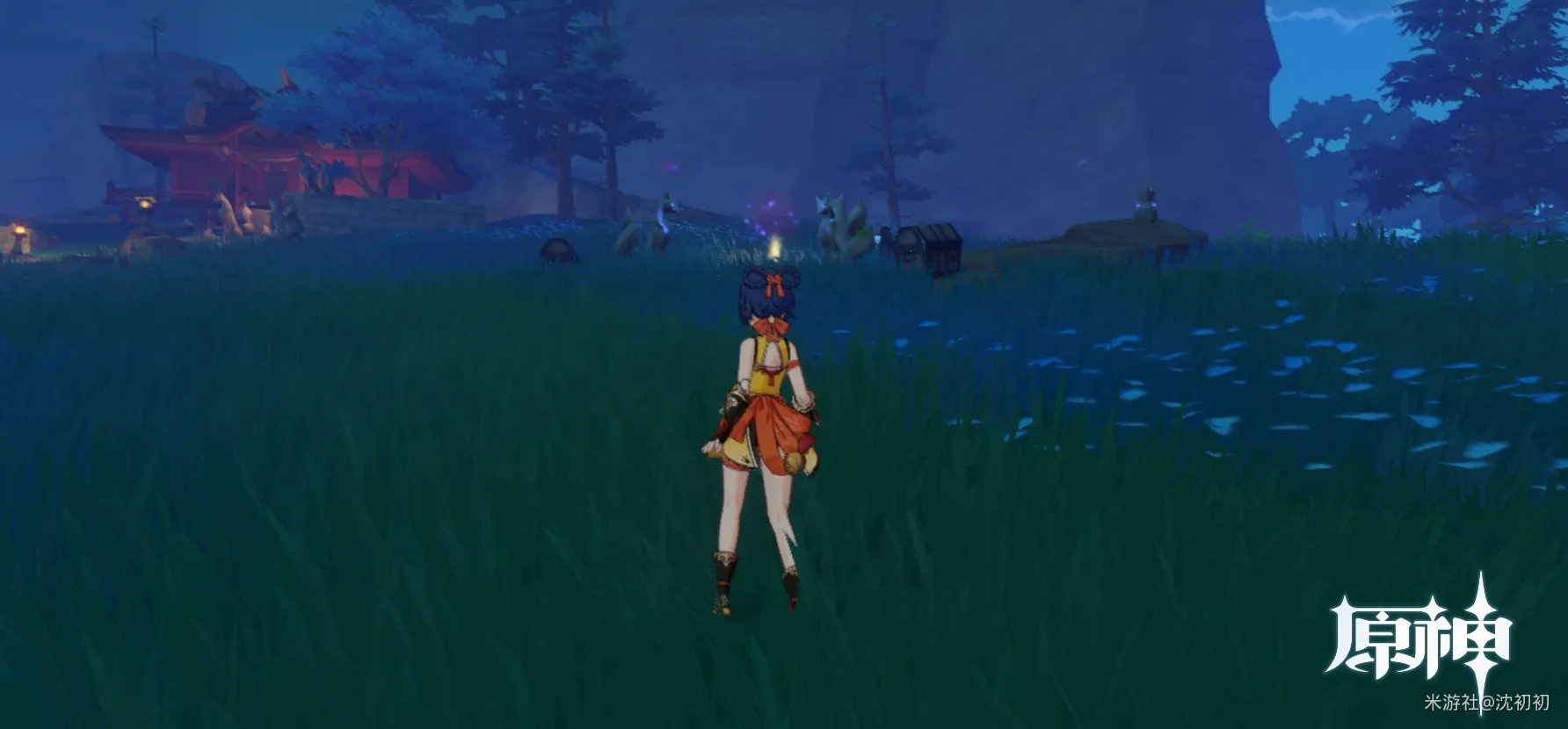 原神荒废神社人影解谜顺序