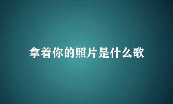 拿着你的照片是什么歌
