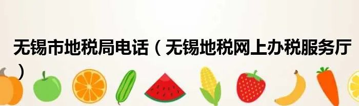 无锡市地税局电话（无锡地税网上办税服务厅）