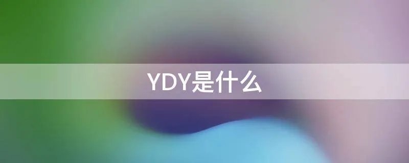 YDY是什么