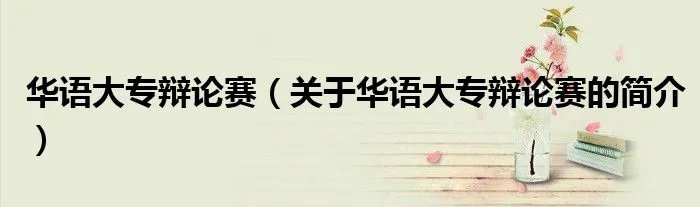 华语大专辩论赛（关于华语大专辩论赛的简介）