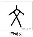 甲骨文中“文”字怎么写