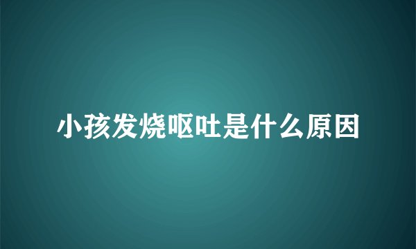 小孩发烧呕吐是什么原因