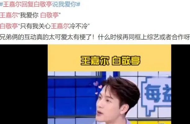 王嘉尔回复白敬亭说我爱你是怎么回事