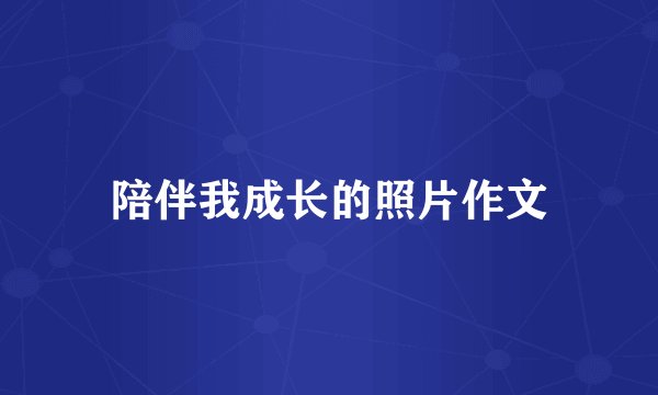 陪伴我成长的照片作文