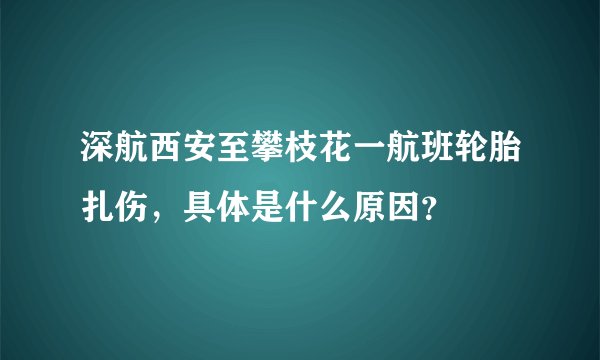 深航西安至攀枝花一航班轮胎扎伤,具体是什么原因?