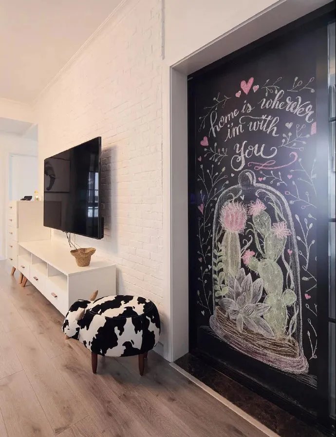 103㎡简约风格三居室装修，用大白墙也能装出好看的新家