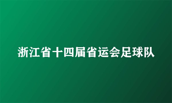 浙江省十四届省运会足球队