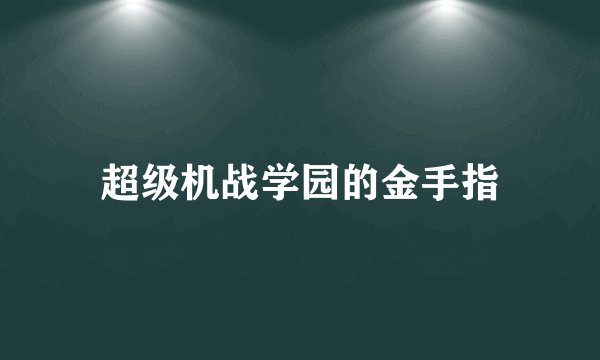 超级机战学园的金手指