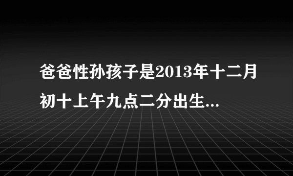 爸爸性孙孩子是2013年十二月初十上午九点二分出生的女孩雨字开头的名字