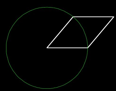 cad如何画等边平行四边形