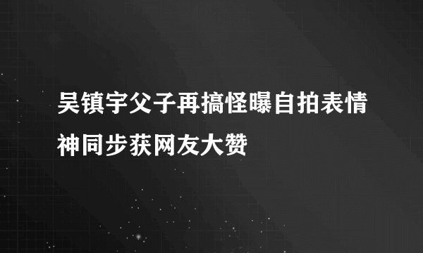 吴镇宇父子再搞怪曝自拍表情神同步获网友大赞