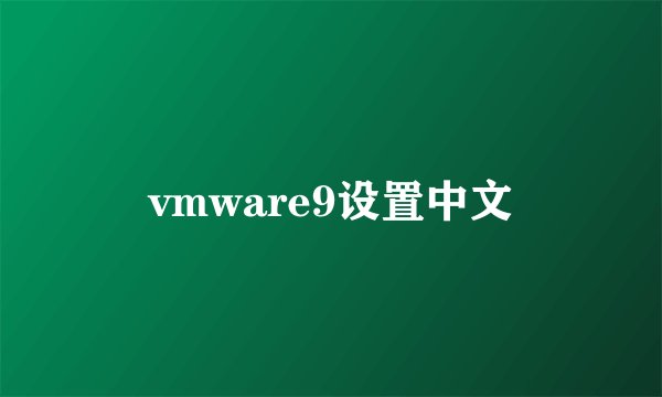 vmware9设置中文