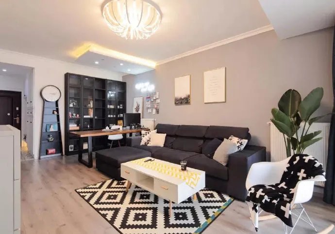 103㎡简约风格三居室装修，用大白墙也能装出好看的新家