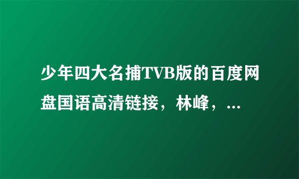 少年四大名捕TVB版的百度网盘国语高清链接，林峰，陈键霆演的