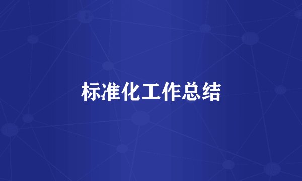 标准化工作总结