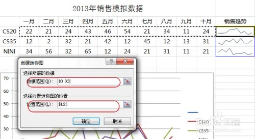 office2010迷你图怎么用
