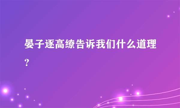 晏子逐高缭告诉我们什么道理？
