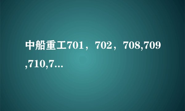 中船重工701，702，708,709,710,715,717,719研究所，待遇和前景综合实力最？