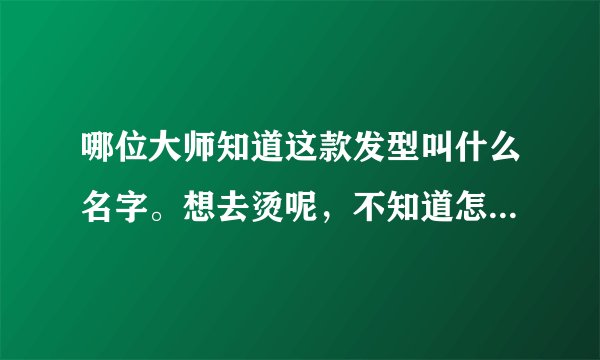 哪位大师知道这款发型叫什么名字。想去烫呢，不知道怎么跟理发师说，还有，齐刘海适合吗？