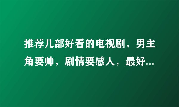 推荐几部好看的电视剧，男主角要帅，剧情要感人，最好是台剧，韩剧，日剧。