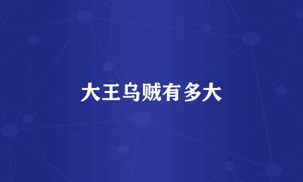 大王乌贼有多大