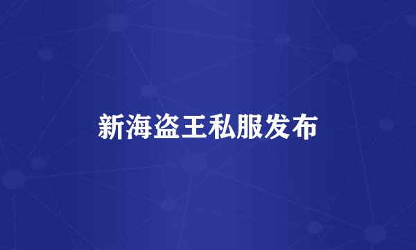 新海盗王私服发布