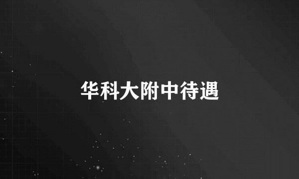 华科大附中待遇