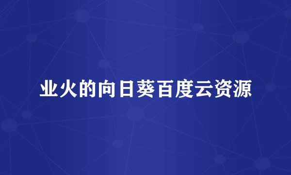 业火的向日葵百度云资源