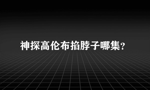 神探高伦布掐脖子哪集?