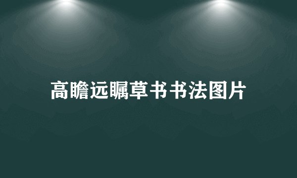 高瞻远瞩草书书法图片
