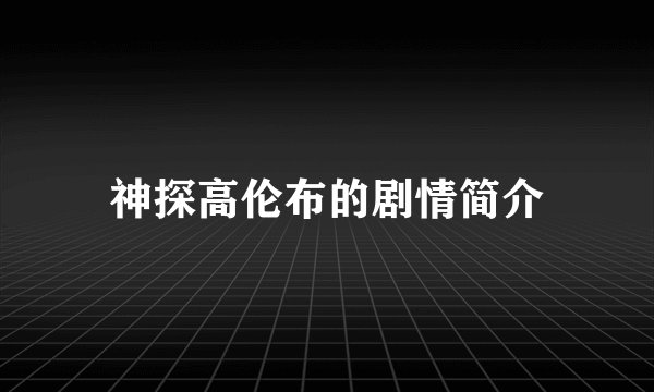 神探高伦布的剧情简介