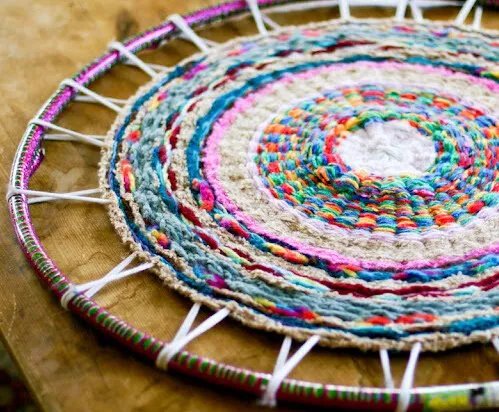 怎样利用废旧毛线编织坐垫--视频