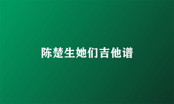 陈楚生她们吉他谱