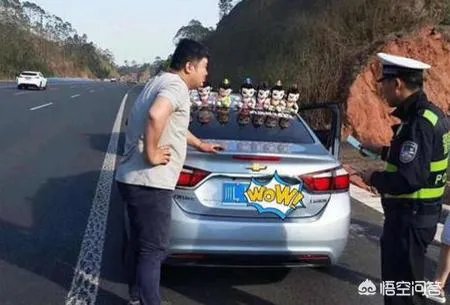 别人买一个玩偶放车顶上，乐山一车主车顶放了七个葫芦娃，交警会怎么处理？