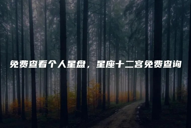 免费查看个人星盘，星座十二宫免费查询