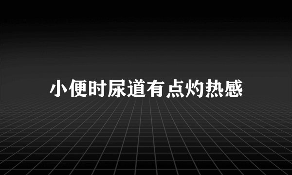 小便时尿道有点灼热感