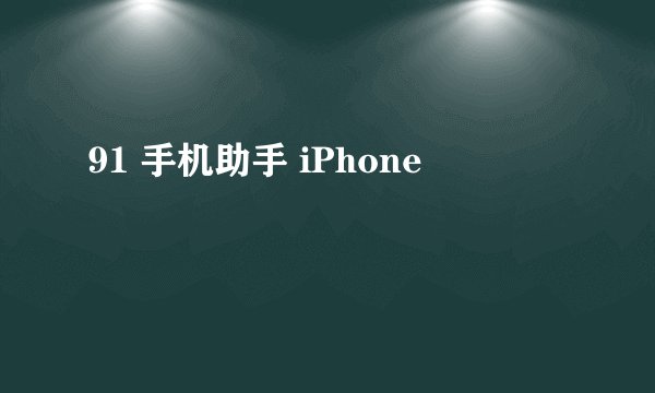 91 手机助手 iPhone