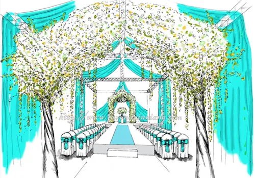 手绘婚礼教程 如何画好婚礼手绘效果图