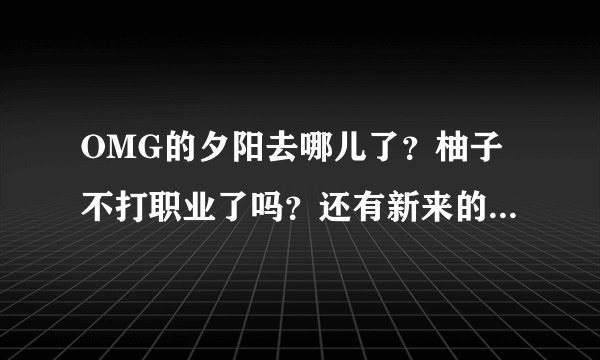 OMG的夕阳去哪儿了？柚子不打职业了吗？还有新来的那两个是谁？