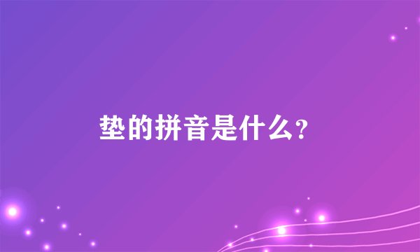 垫的拼音是什么？