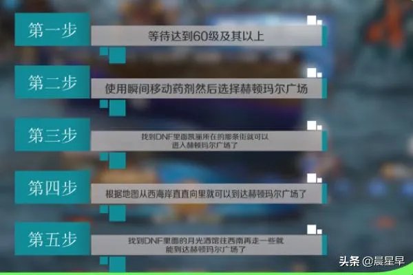 DNF赫顿玛尔广场怎么进？