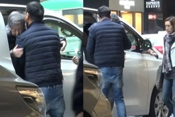 刘青云儿子力爆棚 年过半百却亲自抱母亲下车