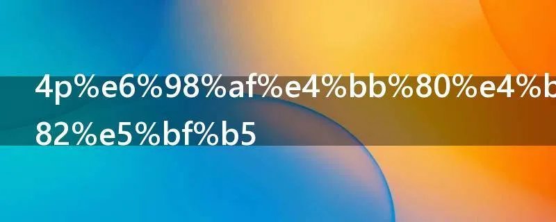 4p是什么的概念